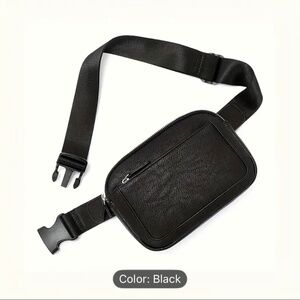 Unisex Waist Pack Crossbody Bag Adjustable Strap Triple Zipper Pocket 9"x6.5"